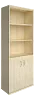 Офисный шкаф высокий для документов полуоткрытый