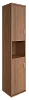 Офисный шкаф узкий закрытый + открыт. полка, Л/Пр.