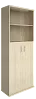 Офисный шкаф для документов высокий со стеклом