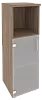 Офисный шкаф средний узкий стекло (лев/прав) 