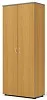 Офисный шкаф закрытый, высокий с полками