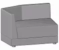 Диван с 1-яр. спинкой слева от сидящего