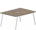 Составной Стол на 2 рабочих места (2 эргономичных выреза)