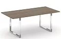 Стол переговорный на металлокаркасе на О-образных опорах (нерж.сталь)