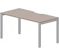 Стол рабочий на металлокаркасе (П-опоры / с эргономичным вырезом)