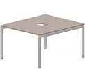Составной стол на 2 рабочих места (2 эргономичных выреза)