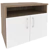 Офисная тумба для оргтехники, с нишей и распашными дверцами