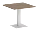 Стол для переговоров квадратный на металлической опоре