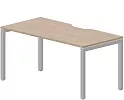 Стол рабочий на металлокаркасе (П-опоры / с эргономичным вырезом)