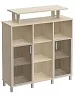 Стеллаж средний с надстройкой и стеклянными дверками