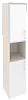Офисный шкаф высокий узкий лев./прав.(1 низкий фасад ЛДСП + 1 низкий фасад белое стекло в раме)