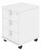 Мобильная офисная тумба с колёсиками и замком, 3 ящика