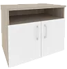 Офисная тумба для оргтехники, с нишей и распашными дверцами