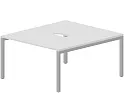 Составной стол на 2 рабочих места (2 эргономичных выреза)