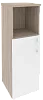Офисный шкаф средний узкий лев./прав. (1 низкий фасад ЛДСП)