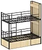 Кровать металлическая двухъярусная