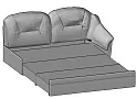 3-местн. секц., п/л слева от сидящ. с мех.