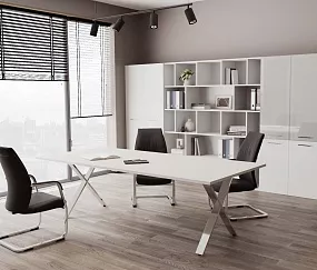 столы Кросс Белый