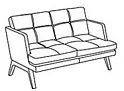 Диван двухместный