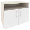 Офисная тумба для оргтехники, с нишей и распашными дверцами