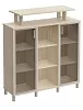 Стеллаж средний с надстройкой и стеклянными дверками