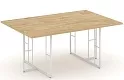 Стол для переговоров на металлических опорах