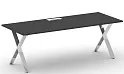 Стол для руководителя на металлокаркасе - пластик Феникс / нержавеющая сталь