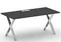 Стол для руководителя на металлокаркасе - пластик Феникс / нержавеющая сталь