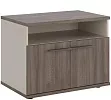 Офисная тумба для оргтехники, с нишей и распашными дверцами