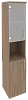Офисный шкаф высокий узкий лев./прав. (1 низкий фасад ЛДСП + 1 низкий фасад стекло)