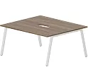 Составной Стол на 2 рабочих места (2 эргономичных выреза)