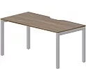 Стол рабочий на металлокаркасе (П-опоры / с эргономичным вырезом)
