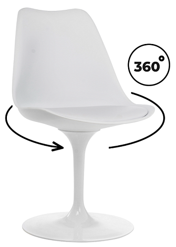 фото Обеденный стул Тулип Белый