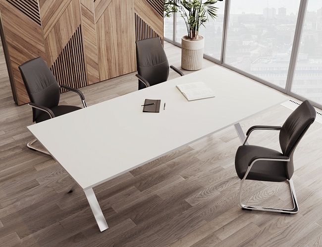 фото столы Кросс Белый №2