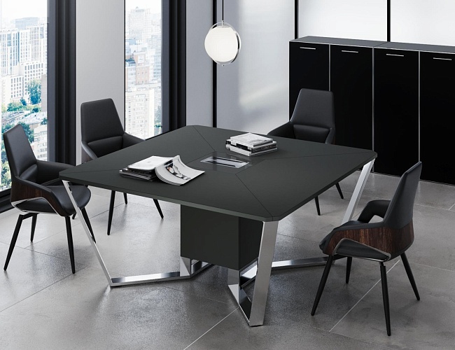 фото столы Стил Мит Хром